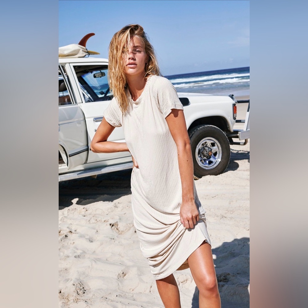 EUC Free People Beach Simone Tee Maxi Dress